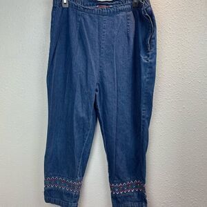 Pre-Owed Country Wear Womens Denim Capris Pants Size M